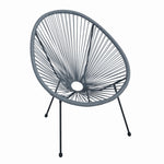 Scaun terasa MESTERINO JFC038-DG 72x74x86 cm, structura din otel, sezut din ratan, culoare gri