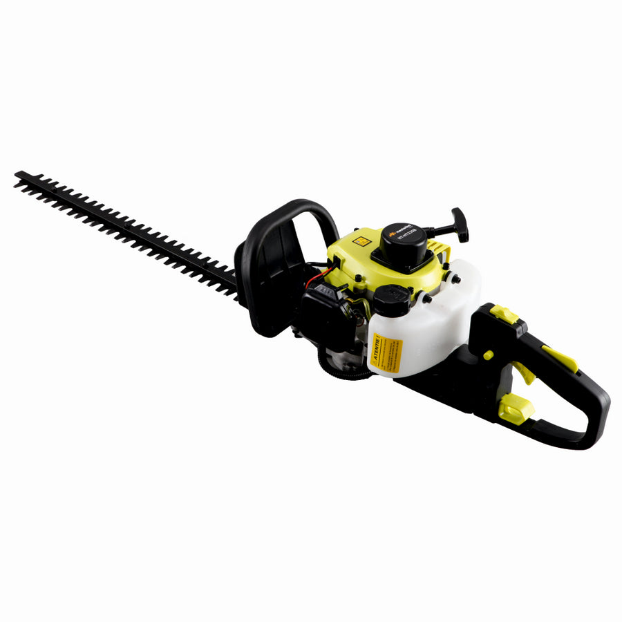 Foarfeca pe benzina pentru gard viu MESTERINO TOOLS NT-HT230B, motor 2 timpi, cilindree 22.5 cm3, putere 0.9 cai, lungime taiere 46 cm