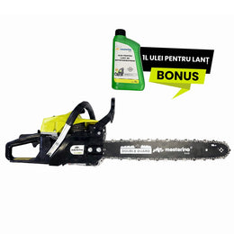 Drujba pe benzina MESTERINO TOOLS NT-CS5200, motor in 2 timpi, 52cc, 3 CP, lama de 18 inch, lant .325