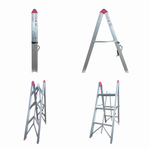 Scara pliabila ultracompacta din aluminiu MESTERINO TOOLS JL-308(2x3), 113x92x44 cm