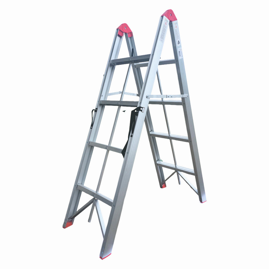 Scara pliabila ultracompacta din aluminiu MESTERINO TOOLS JL-308(2x4), 142x113x44 cm