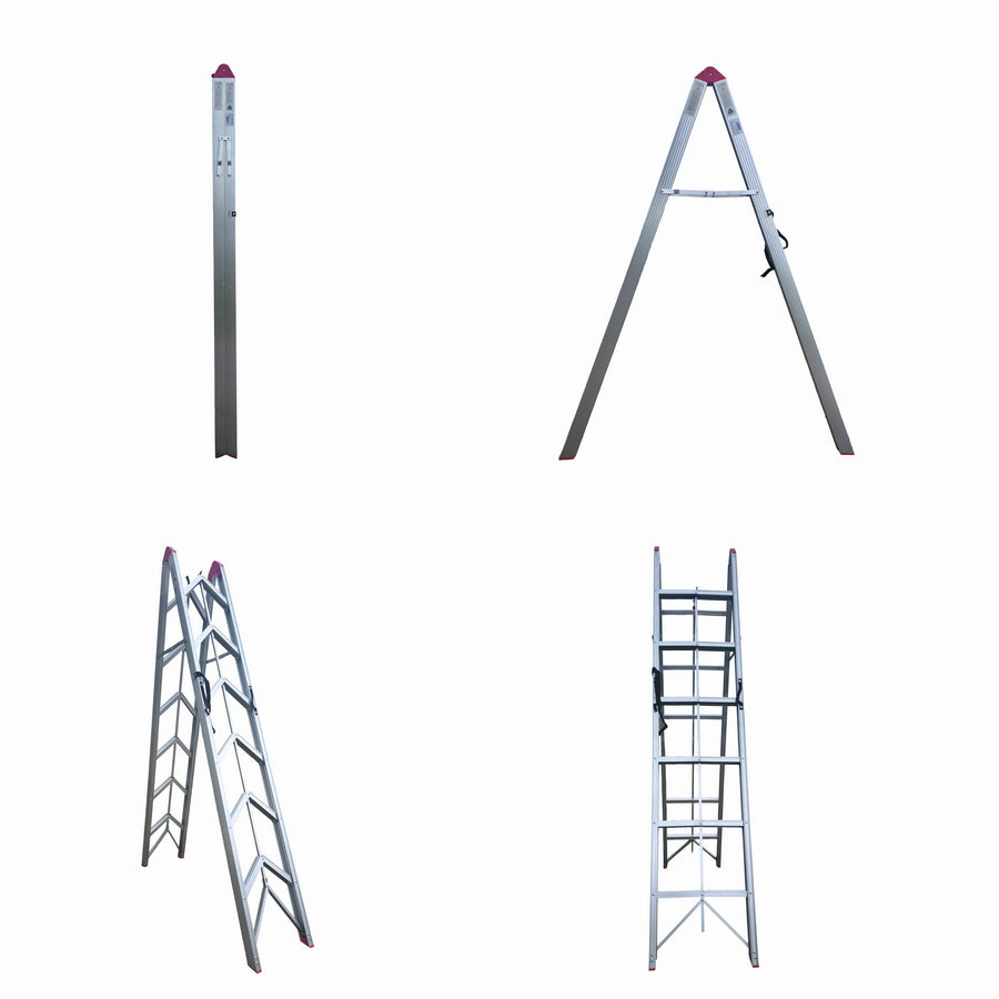 Scara pliabila ultracompacta din aluminiu MESTERINO TOOLS JL-308(2x6), 200x156x44 cm