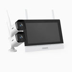 Sistem performant de supraveghere video ANNKE N44WET+I71GK*2, NVR cu ccran tactil 7 inch, 2 camere interior/exterior 3MP, Full HD, vedere nocturna IR, audio, rezistent la intemperii