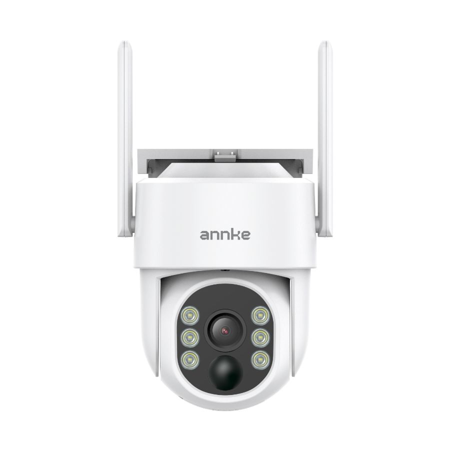 Camera performanta de supraveghere video ANNKE I81BM, de exterior, WiFi 4MP, Super HD, Pan & Tilt, panou solar si baterie, comunicare audio bidirectionala, rezistent la intemperii