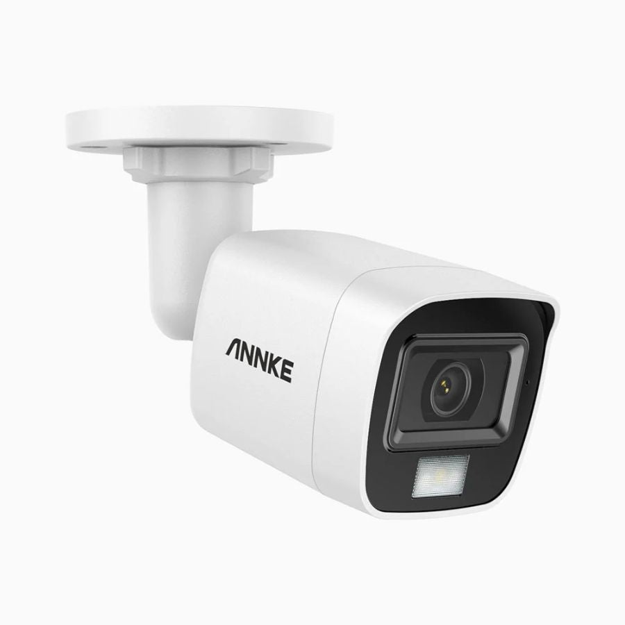 Sistem performant de supraveghere video ANNKE DW81KN+CR1CV*4, DVR 8 canale Hibrid, 4 camere tip Bullet interior/exterior 5MP, Ultra HD/2k+, lumina duala IR si alba, vedere nocturna, audio, rezistent la intemperii