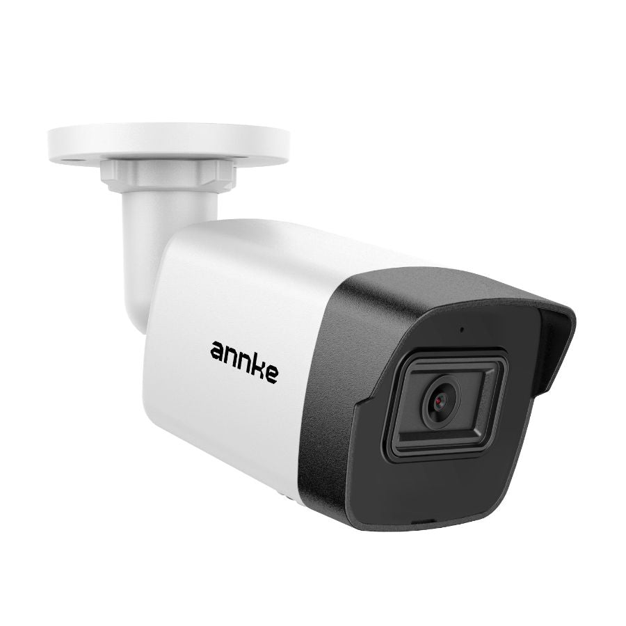 Sistem performant de supraveghere video ANNKE N98PBL+I51DL*8, PoE, NVR 8 canale, 8 camere tip Bullet interior/exterior 5MP, Ultra HD/2k+, vedere nocturna IR, audio, rezistent la intemperii