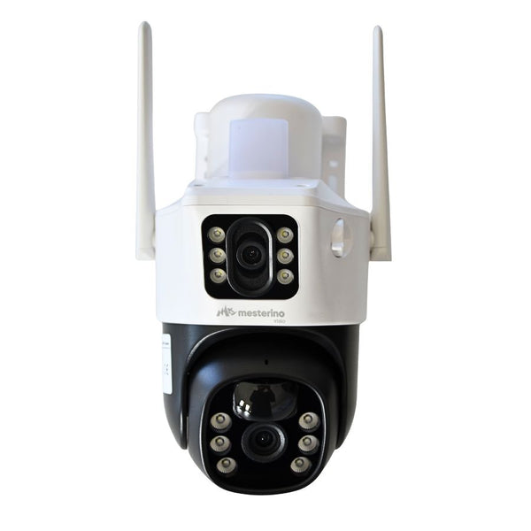 Camera de supraveghere cu cartela SIM MESTERINO VISIO MT-IPE7303-4G(EU), cu panou solar, 3MP, 4G, doua camere, senzor de miscare, PTZ, by ENSTER
