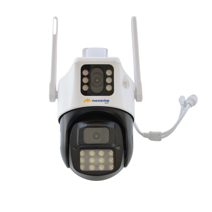 Camera de supraveghere WI-FI MESTERINO VISIO MT-IPE7403-WF, 3MP, doua camere, senzor de miscare, PTZ, by ENSTER