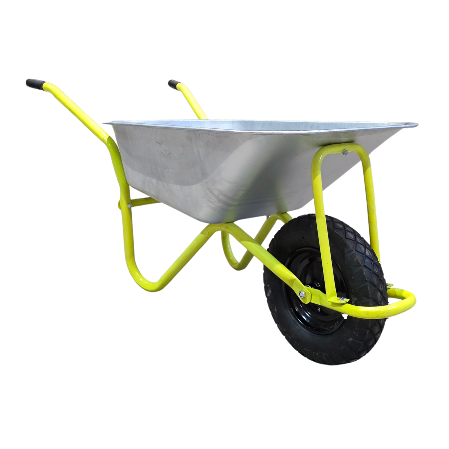 Roaba metalica 85 litri MESTERINO TOOLS MT-WB5009, din otel galvanizat, capacitate de incarcare 150kg, cu roata pneumatica 4.00-8