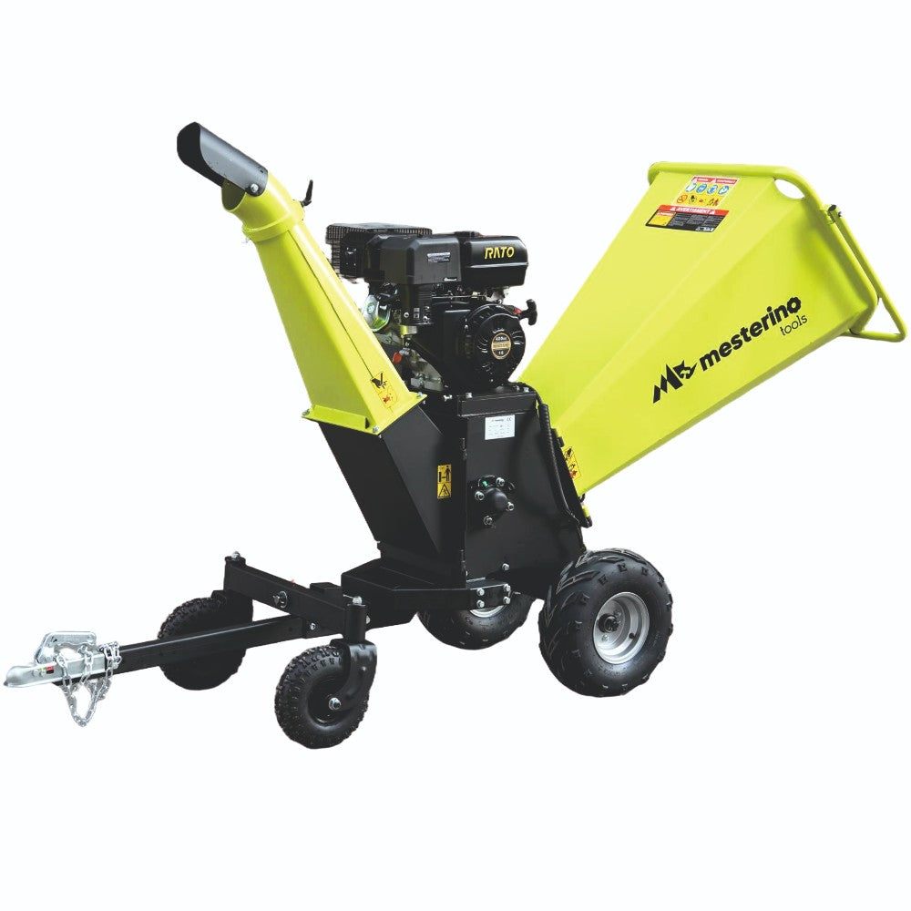 Tocator de crengi si resturi vegetale, MESTERINO MT-350PRO, motor pe benzina RATO in 4 timpi, 420 cc, 15 CP, diametru maxim de taiere 150 mm