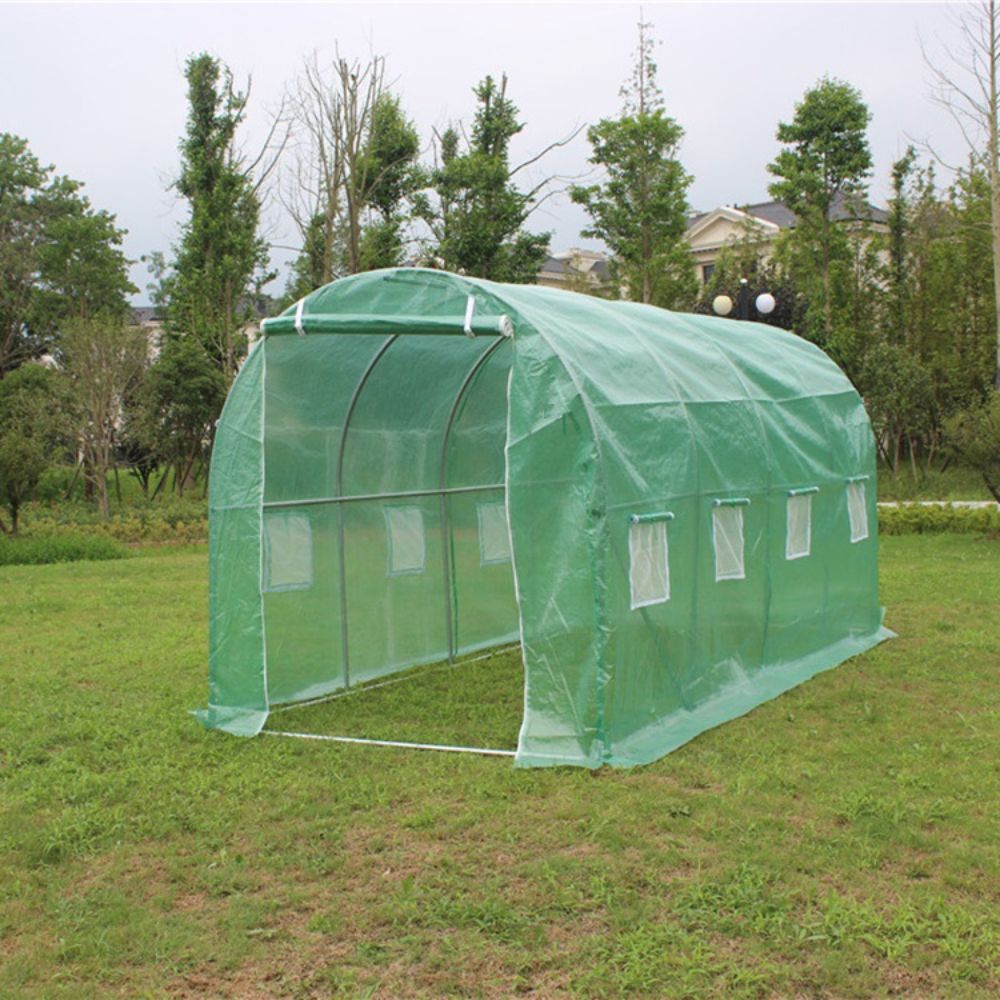 Sera din polietilena pentru gradina 4 x 2 x 2 m MESTERINO TOOLS MTGH-066, 135 g/m2, structura tevi din otel galvanizat