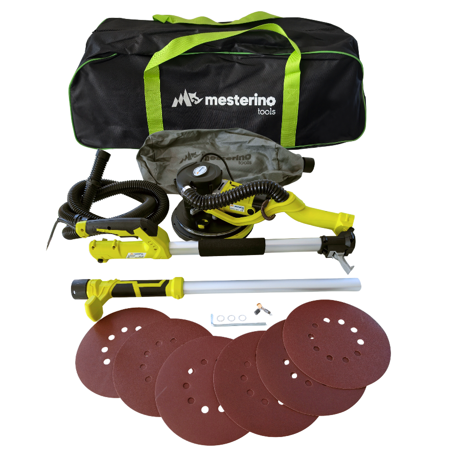 Masina de slefuit pereti tip girafa MESTERINO TOOLS MT-PWT01121-EU, 900 W, 2100 RPM, disc 225 mm, cu sac si aspiratie