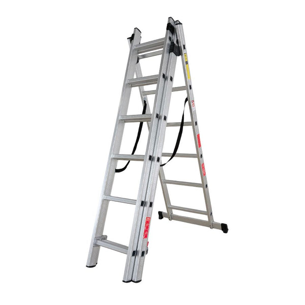 Scara combinata din aluminiu 3X6 trepte MESTERINO TOOLS MTJL207-3X6, 3.4 metri, greutate maxima suportata 150 kg