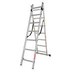 Scara combinata din aluminiu 2X7 trepte, MESTERINO TOOLS MTJL206-2X7, 3.22 metri, greutate maxima suportata 150 kg