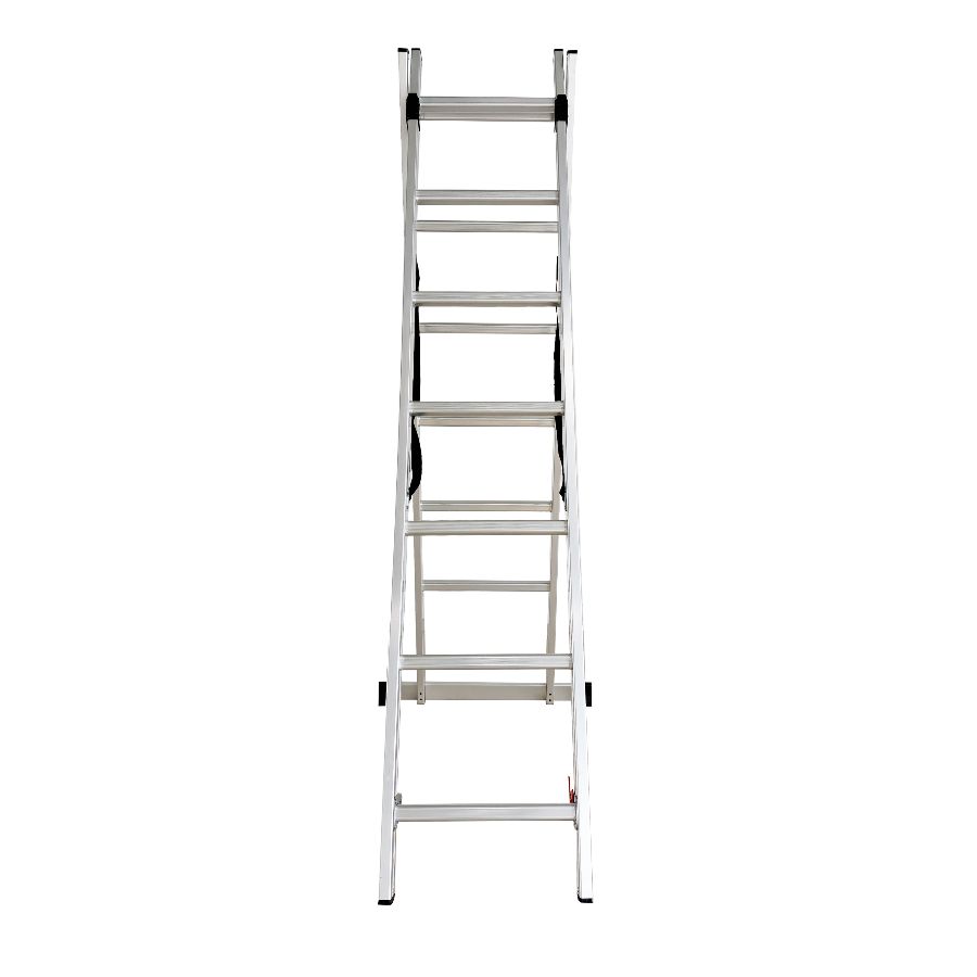 Scara combinata din aluminiu 2X7 trepte, MESTERINO TOOLS MTJL206-2X7, 3.22 metri, greutate maxima suportata 150 kg