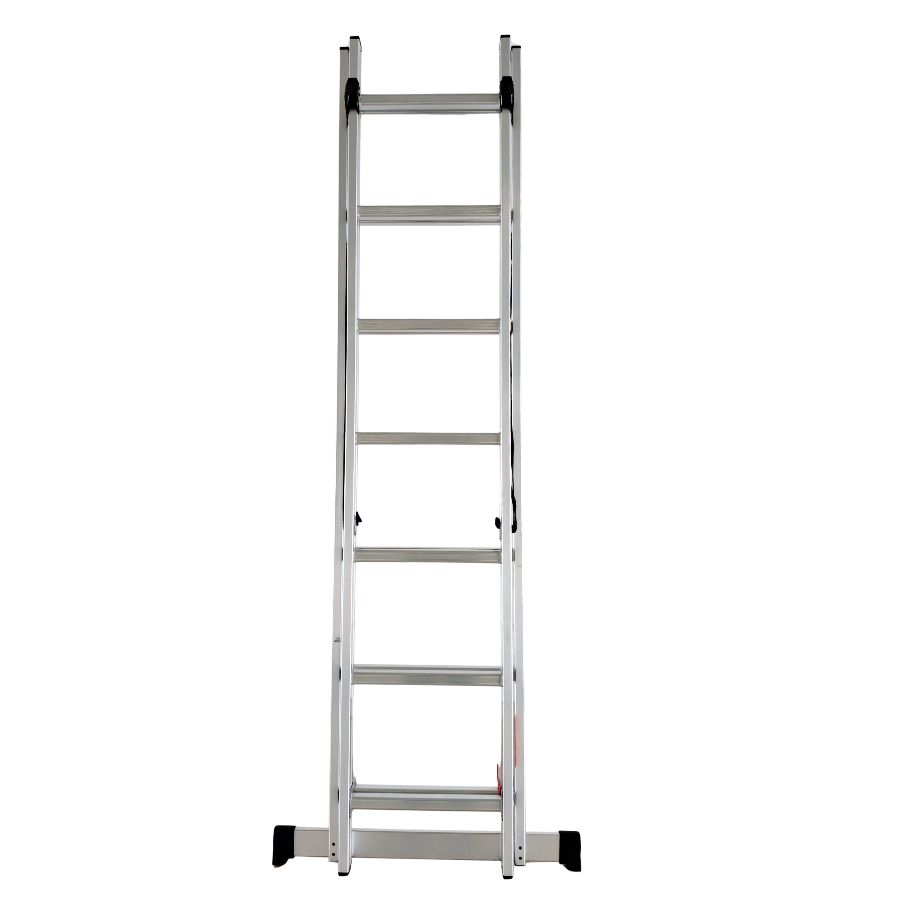 Scara combinata din aluminiu 2X7 trepte, MESTERINO TOOLS MTJL206-2X7, 3.22 metri, greutate maxima suportata 150 kg