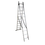 Scara combinata din aluminiu MESTERINO TOOLS MTJL206-2X11, 2X11 trepte, 5.46 metri, greutate maxima suportata 150 kg