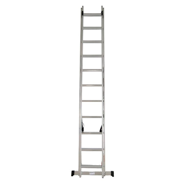 Scara combinata din aluminiu MESTERINO TOOLS MTJL206-2X11, 2X11 trepte, 5.46 metri, greutate maxima suportata 150 kg