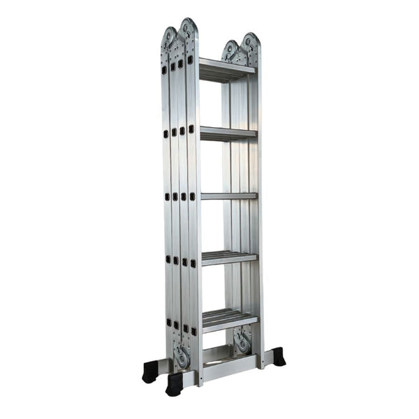 Scara multifunctionala din aluminiu cu balama MESTERINO TOOLS MTJL201-4X5, 4X5 trepte, 5.8 metri, greutate maxima suportata 150 kg