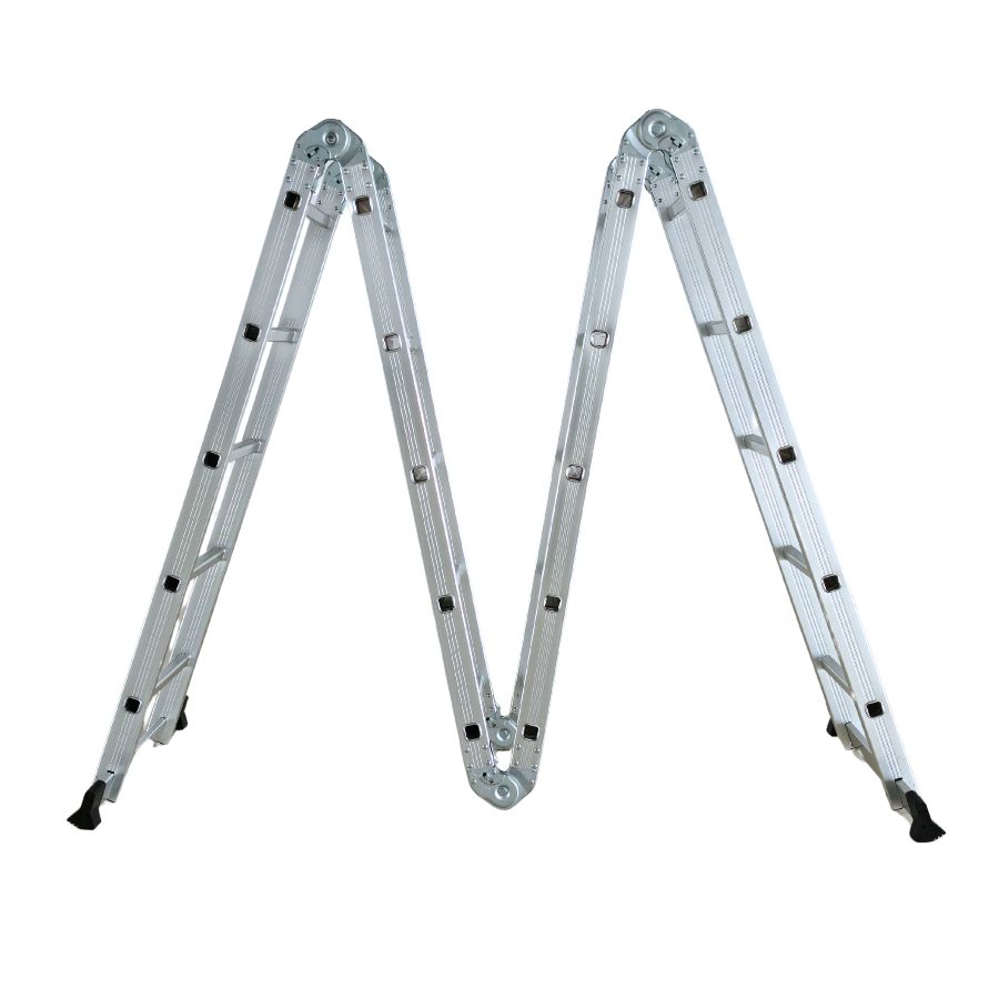 Scara multifunctionala din aluminiu cu balama MESTERINO TOOLS MTJL201-4X5, 4X5 trepte, 5.8 metri, greutate maxima suportata 150 kg