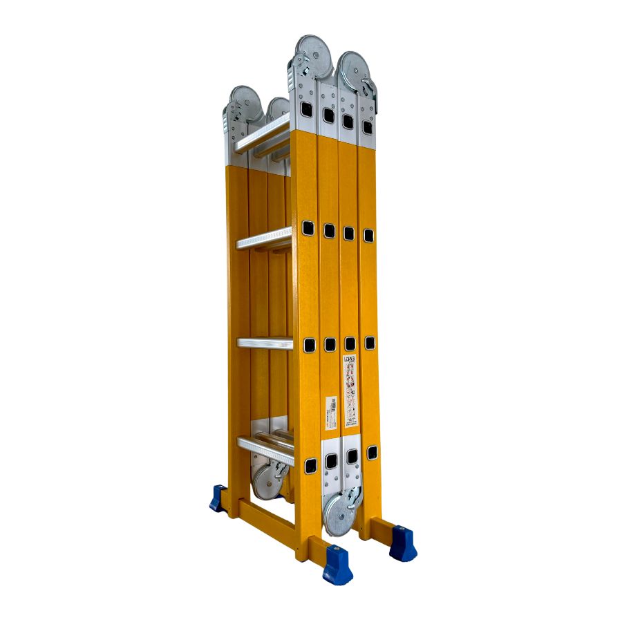 Scara multifunctionala din fibra de sticla MESTERINO TOOLS MTJL-404B, 4x4 trepte, 4.72 metri, greutate maxima suportata 150 kg