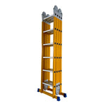 Scara multifunctionala din fibra de sticla MESTERINO TOOLS MTJL-406B, 4x6 trepte, 6.96 metri, greutate maxima suportata 150 kg