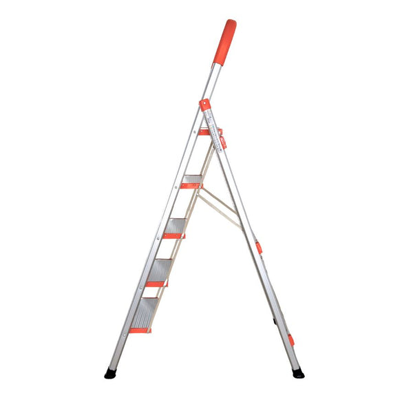 Scara pliabila din aluminiu tip D MESTERINO TOOLS MTJL-301-5T, 5 trepte, 1.67 metri, greutate maxima suportata 150 kg