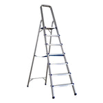 Scara pliabila din aluminiu cu platforma MESTERINO TOOLS MTJL-302-1x7, 7 trepte, 1.9 metri, greutate maxima suportata 150 kg