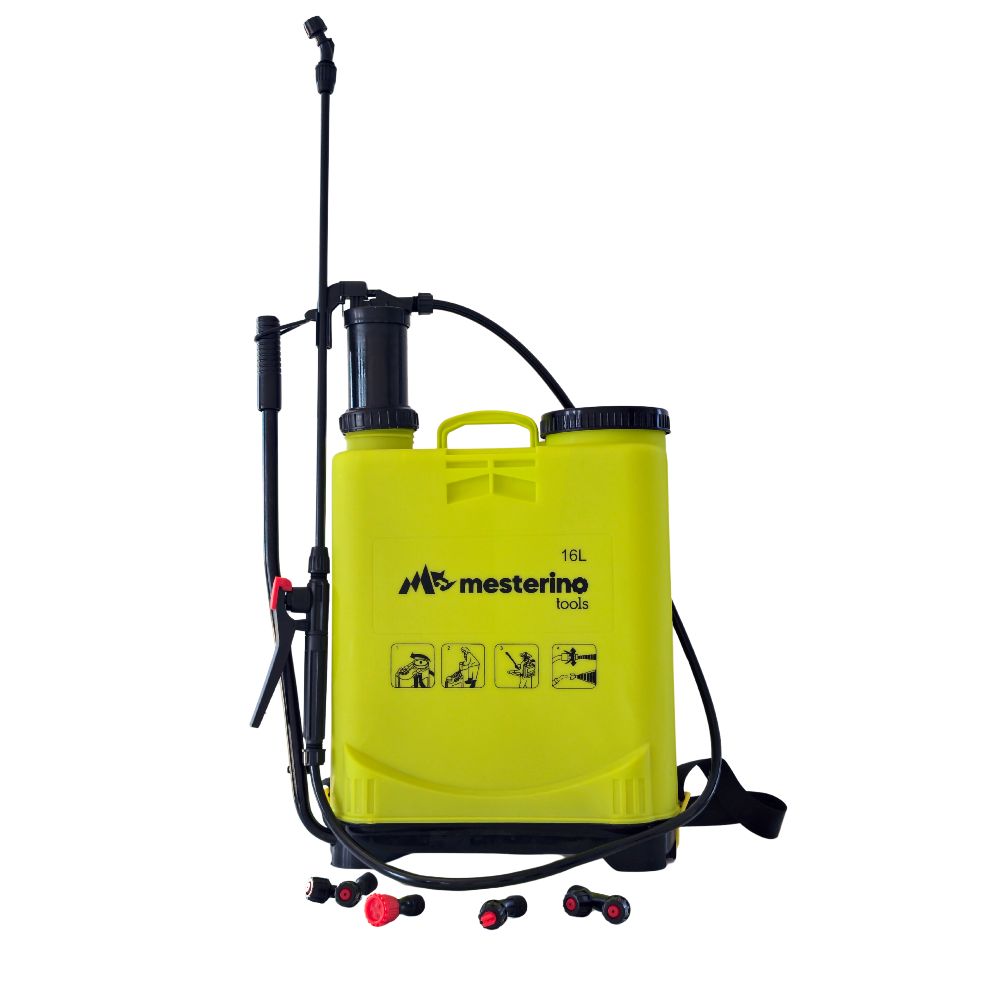 Pompa manuala de stropit MESTERINO TOOLS MT-0584211, capacitate rezervor 16 litri, lungime lance 35 cm