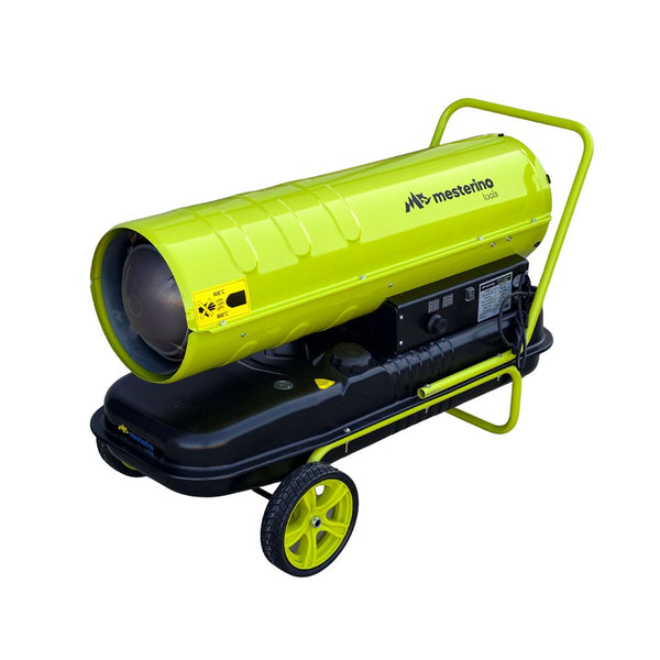 Tun de caldura pe motorina MESTERINO MTRY-100, putere 100 KW, ventilator 340 W, volum de aer 1300 m3/h, capacitate rezervor combustibil 46 litri