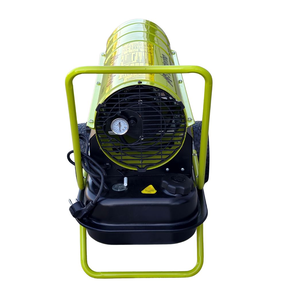 Tun de caldura pe motorina MESTERINO MTRY-50, putere 50 KW, ventilator 230 W, volum aer 720 m3/h, capacitate rezervor combustibil 19 litri