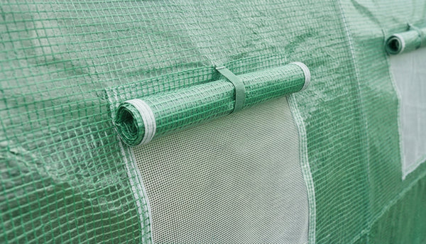 Sera din polietilena pentru gradina MESTERINO MTGH-083, dimensiuni 8x3x2 m, 135 g/m2, structura tevi din otel galvanizat