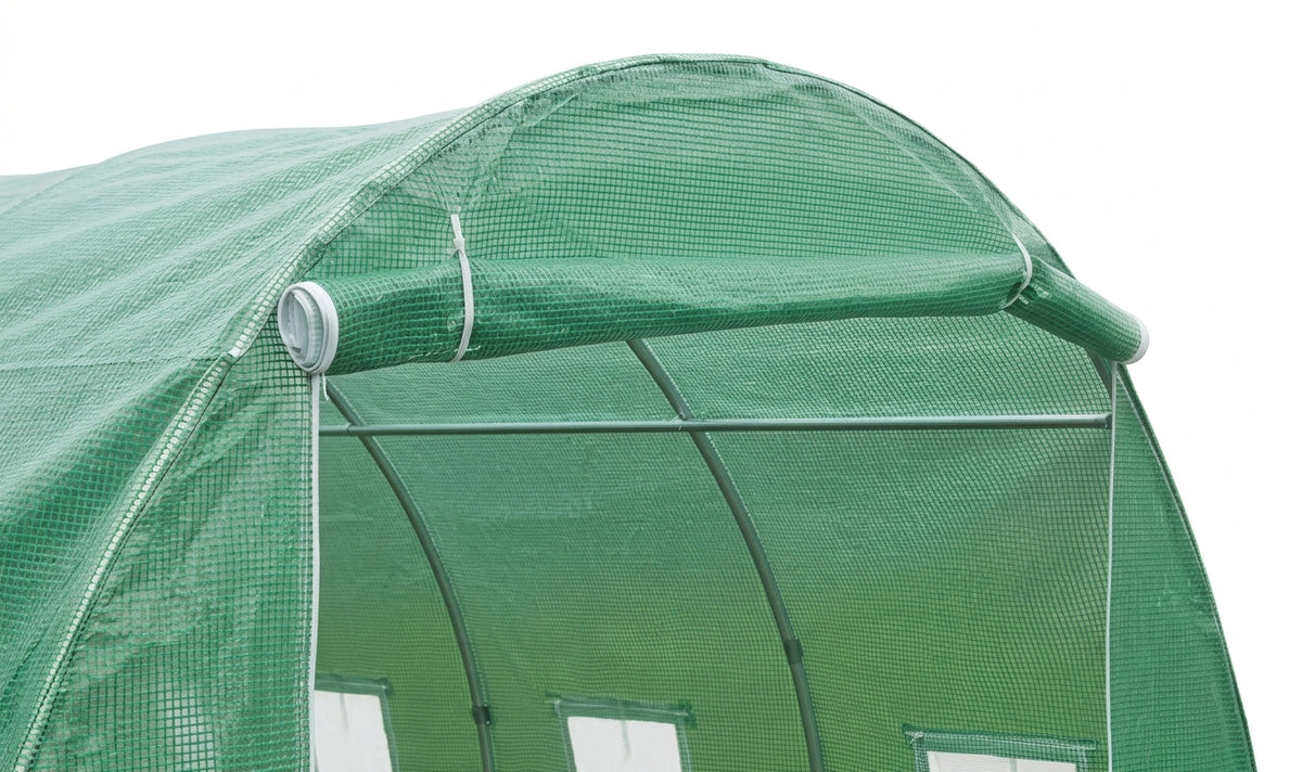 Sera din polietilena pentru gradina MESTERINO MTGH-083, dimensiuni 8x3x2 m, 135 g/m2, structura tevi din otel galvanizat