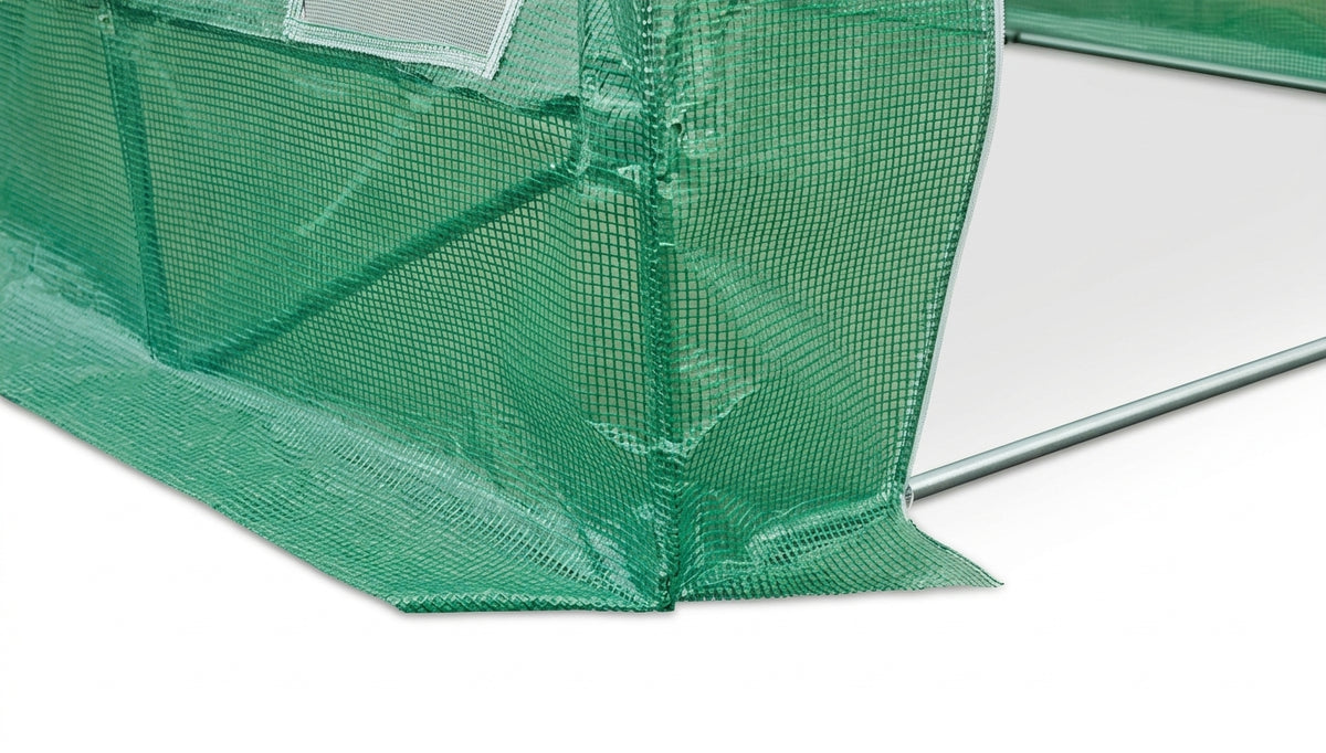 Sera din polietilena pentru gradina MESTERINO MTGH-083, dimensiuni 8x3x2 m, 135 g/m2, structura tevi din otel galvanizat