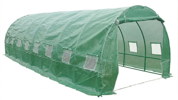 Sera din polietilena pentru gradina MESTERINO MTGH-084, dimensiuni 8x4x2 m, 135 g/m2, structura tevi din otel galvanizat