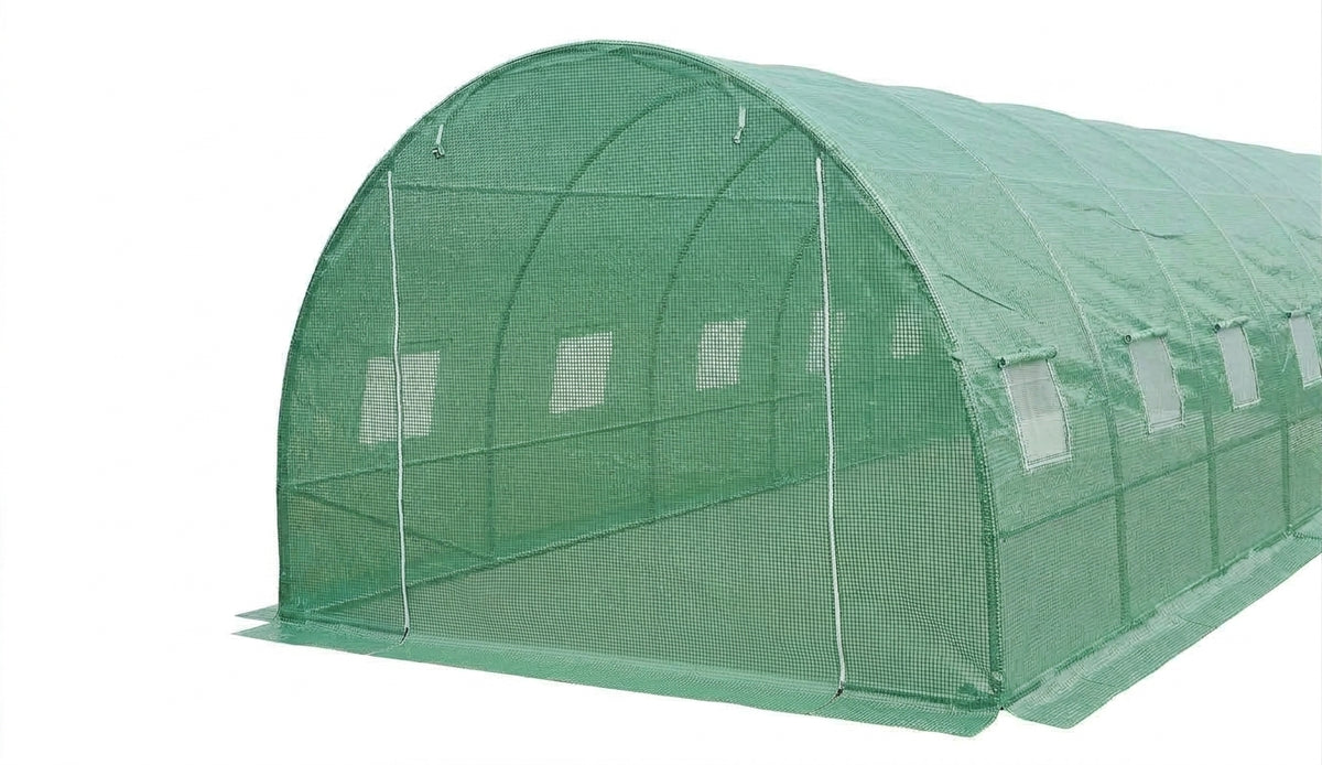 Sera din polietilena pentru gradina MESTERINO MTGH-103, dimensiuni 10x3x2 m, 135 g/m2, structura tevi din otel galvanizat