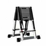 Scara telescopica din aluminiu dubla MESTERINO TOOLS JMTJL-101-D3.8M+3.8M, 3.8+3.8 metri, 2x13 trepte, greutate maxima 150 kg