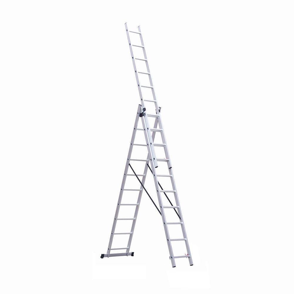 Scara combinata din aluminiu MESTERINO TOOLS MTJL-207-3X10, 6.77 metri, 3x10 trepte, greutate maxima 115 kg