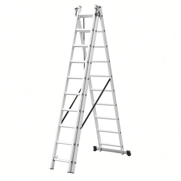 Scara combinata din aluminiu MESTERINO TOOLS MTJL-207-3X10, 6.77 metri, 3x10 trepte, greutate maxima 115 kg