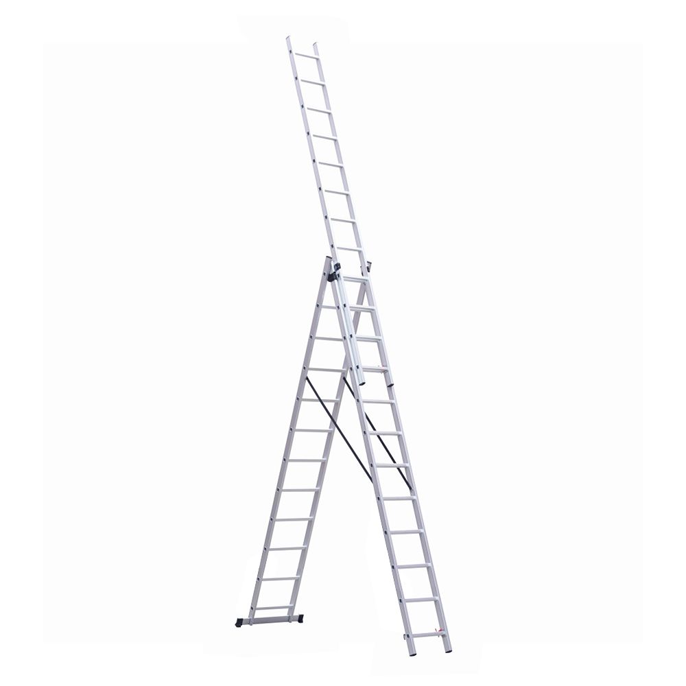 Scara combinata din aluminiu MESTERINO TOOLS MTJL-207-3X12, 8.45 metri, 3x12 trepte, greutate maxima 115 kg