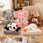 Animalut de Plus 2-in-1 cu Paturica Ascunsa 100x200 cm 5 Modele