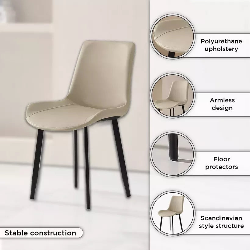 RESIGILAT - Scaun de dining design scandinav, aspect minimalist, 50 x 46 x 83 cm