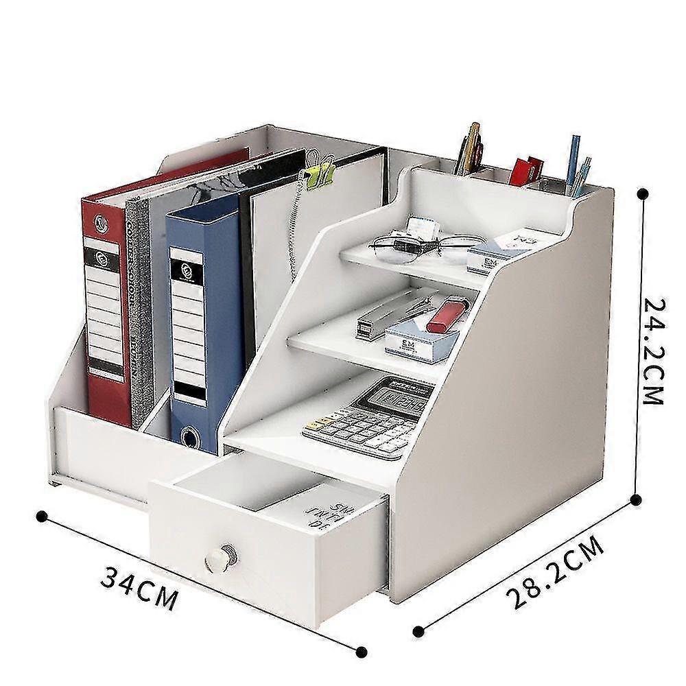 Organizator birou multifunctional cu sertar, suport documente si suport telefon, 34 x 28 x 24 cm)