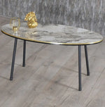 RESIGILAT - Masa de cafea moderna 90x50x42 cm MDF cu picioare metalice