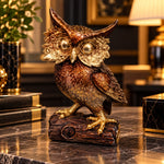 Statuetă Decorativă Bufniță, Rășină Finisată – 22 × 13 cm