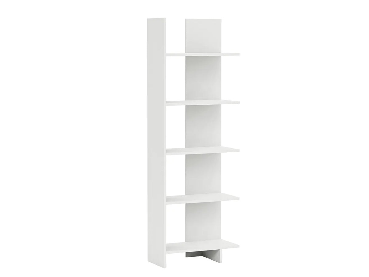 Raft Biblioteca Asimetric 5 Polite MDF Negru Decorativ Perete - detaliu produs