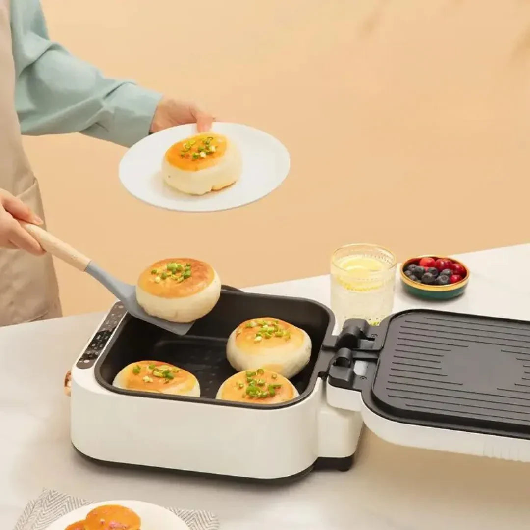 Aparat multifunctional 3 in 1 Hot Pot Grill si Tigaie Dubla, 1600 W