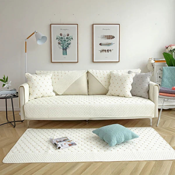 Perna decorativa din bumbac cu husa detasabila, 45 x 45 x 10 cm,