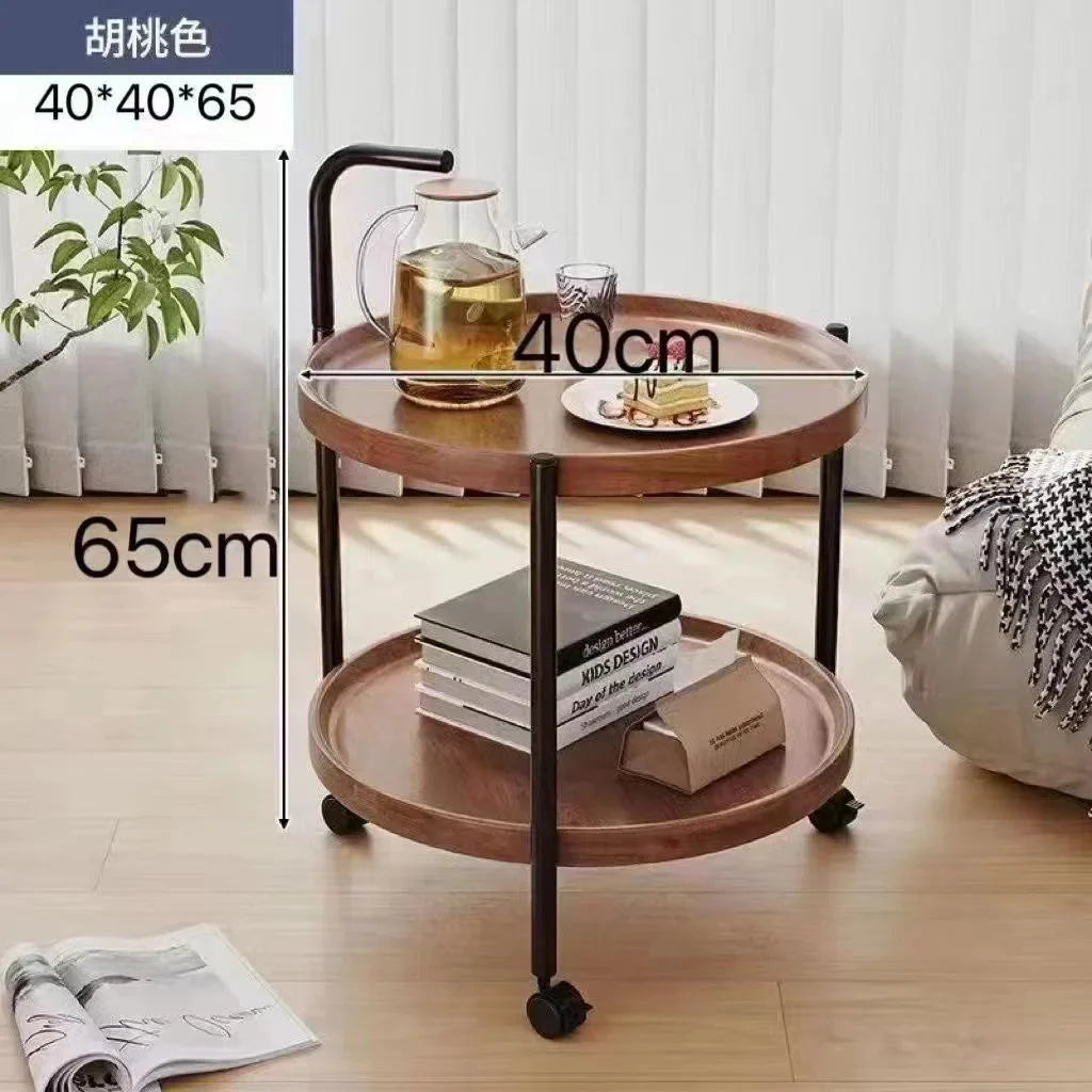 RESIGILAT - Masa rotunda de cafea pentru living, design nordic 40 x 40 x 65cm