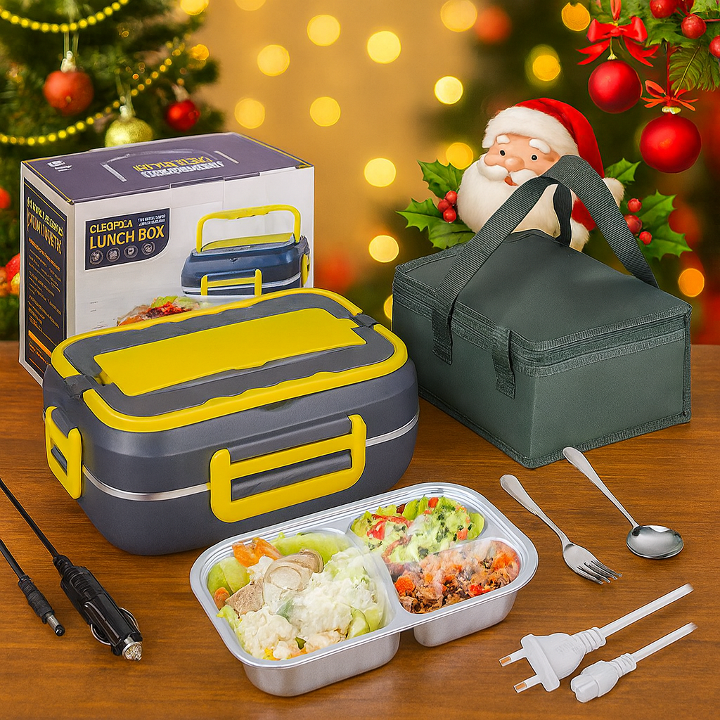 Caserola Electrica Portabila 1.5L, Incalzitor Alimente, Alimentare Casa + Auto, 19.8x11.6x26.8 cm